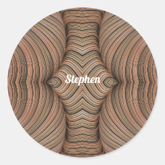 Adesivo Redondo STEPHEN ~ Formas Bonito de Formas Marrons