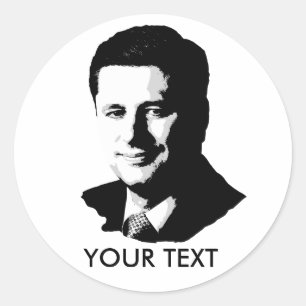Adesivo Redondo Stephen Harper