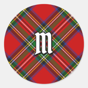 Adesivo Redondo Stewart Tartan