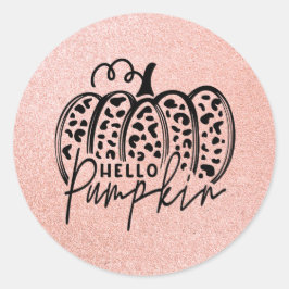 Adesivo Redondo Stic Redonda Rosa-Rosa Olá Pumpkin Queda Clássica 