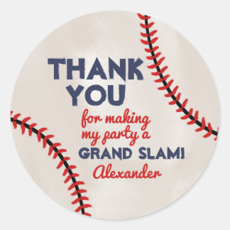 Adesivo Redondo Stick de Festa de aniversário de Baseball