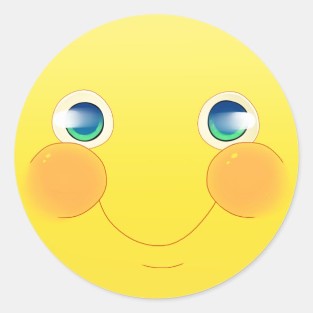 Adesivo Redondo Stick Feliz (Frente)