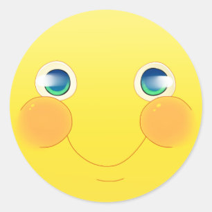 Adesivo Redondo Stick Feliz