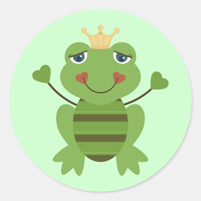 Adesivo Redondo Stick Figura Sapo Prince (Frente)