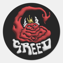 Adesivo Redondo Stick it to your Sin Greed Devil