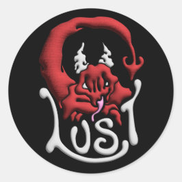 Adesivo Redondo Stick it to your Sin Lust Devil