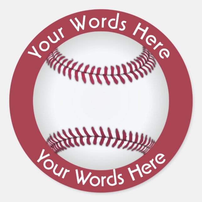 Adesivo Redondo Stick Personalizado Baseball (Frente)