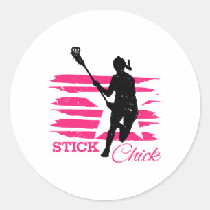 Adesivo Redondo Stick Pintinho Womens Lacrosse