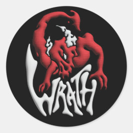 Adesivo Redondo Stick to your Sin Wrath