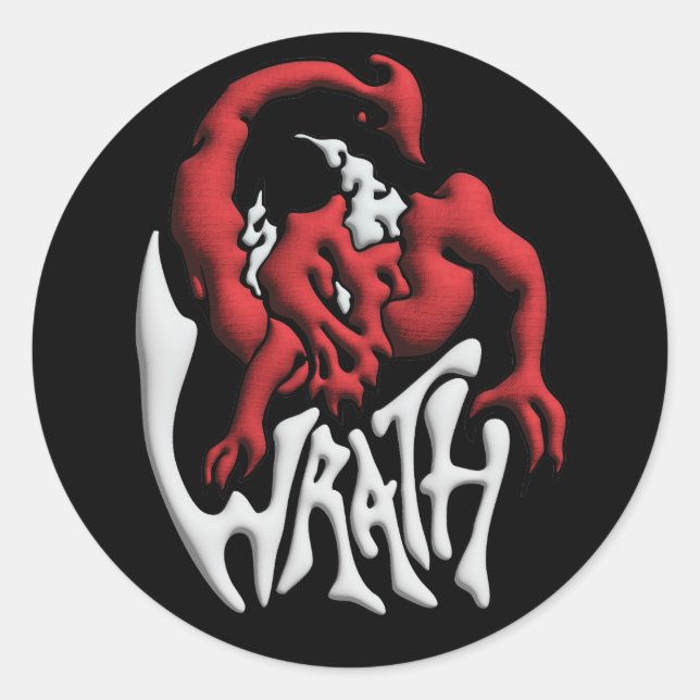 Adesivo Redondo Stick to your Sin Wrath (Frente)