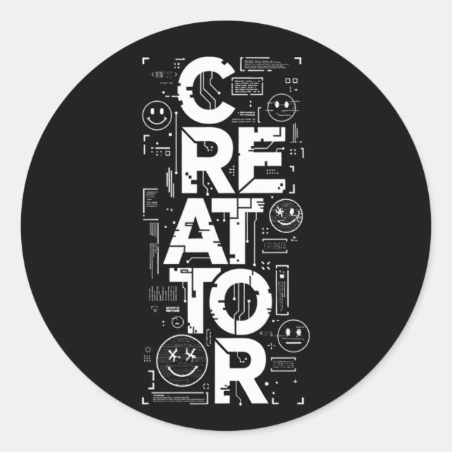 Adesivo Redondo Sticker (Frente)