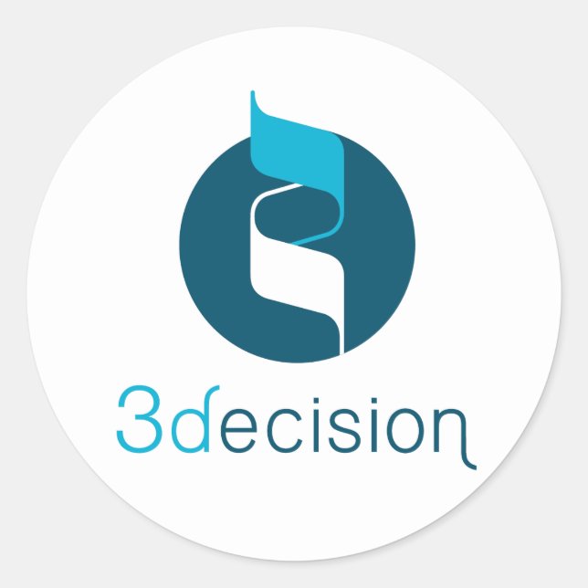 Adesivo Redondo Sticker 3decision (Frente)