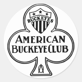 Adesivo Redondo Sticker American Buckeye Club