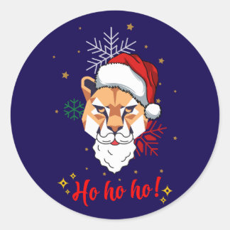 Adesivo Redondo sticker animal ho ho ho 