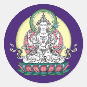 Adesivo Redondo STICKER Avalokiteshvara / Chenrezig