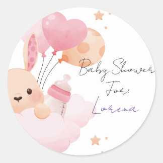 Adesivo Redondo Sticker Baby Shower personalizado