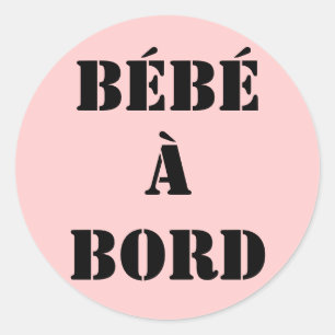 Adesivo Redondo sticker “bebé à bordo "