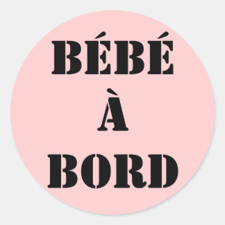 Adesivo Redondo sticker “bebé à bordo "