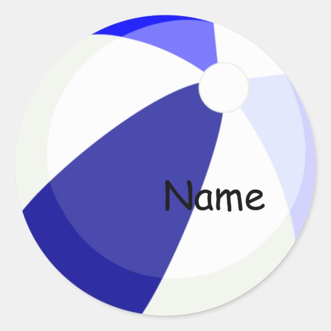 Adesivo Redondo Sticker Blue Name (Frente)