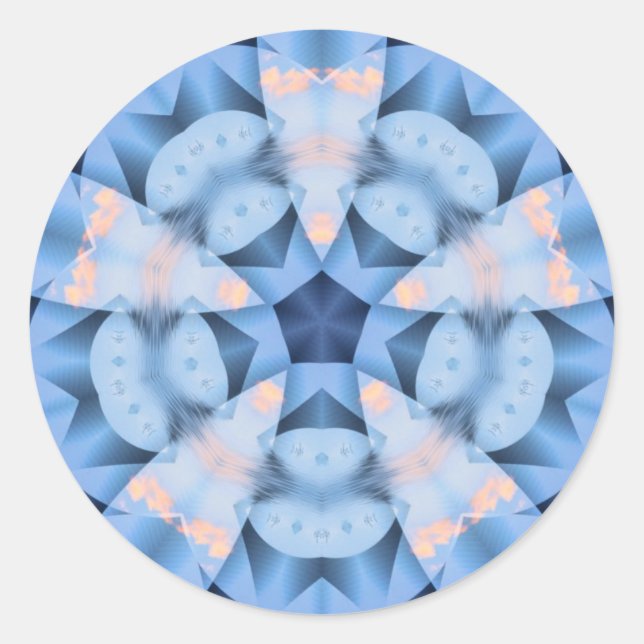 Adesivo Redondo Sticker Blues de inverno (Frente)