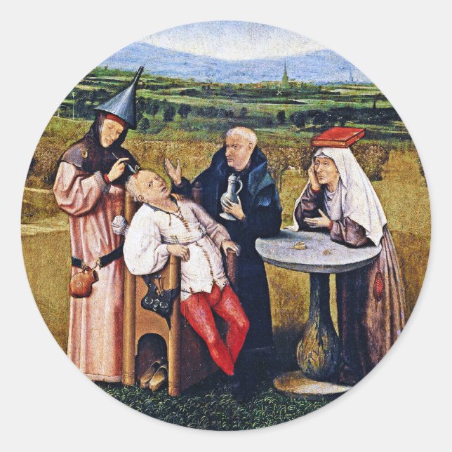 Adesivo Redondo Sticker: Bosch - Pedra da Loucura (Frente)