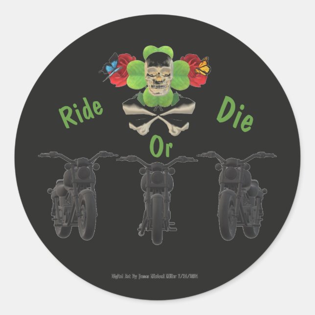 Adesivo Redondo Sticker by James Michael Miller (Frente)