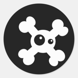 Adesivo Redondo sticker Cabeça de Morte