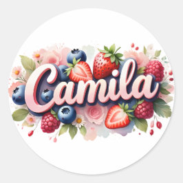 Adesivo Redondo Sticker Camila Berry Design