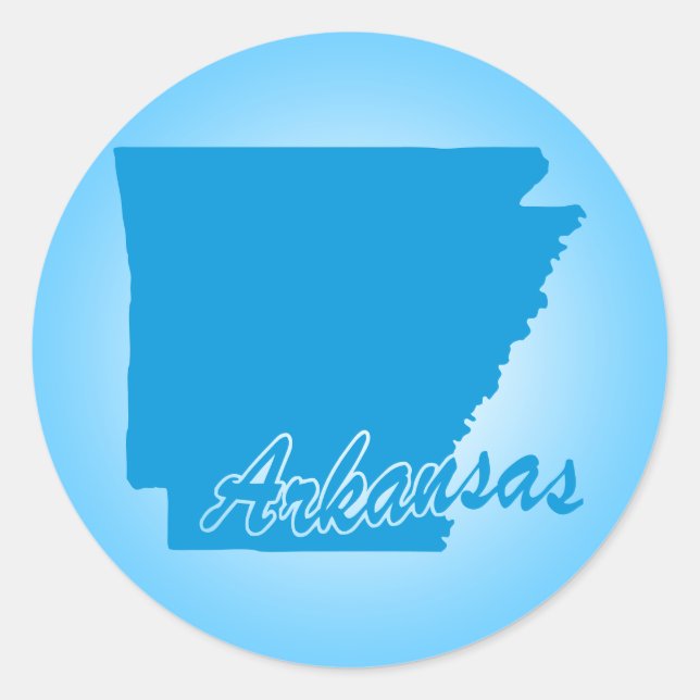 Adesivo Redondo Sticker Clássico do Arkansas (Frente)