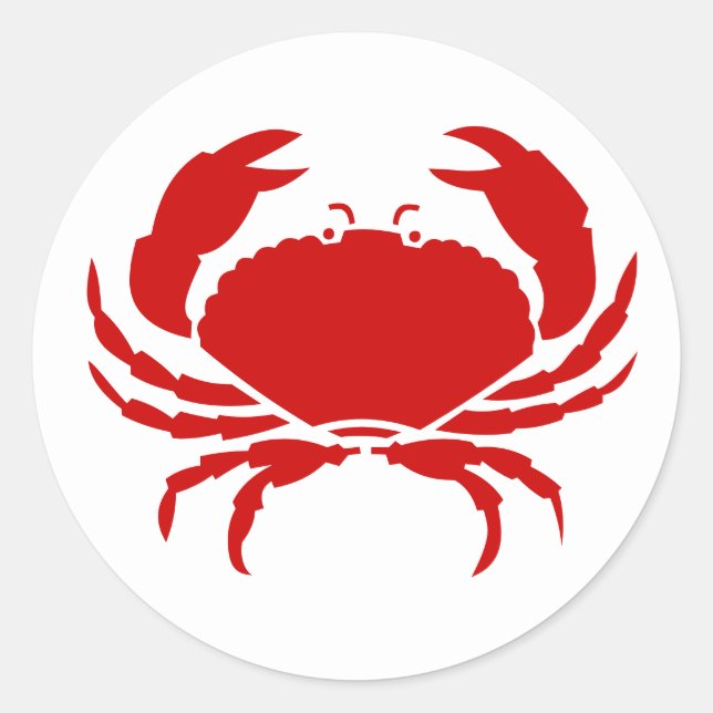 Adesivo Redondo Sticker Crab (Frente)