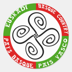 Adesivo Redondo Sticker cruz basca