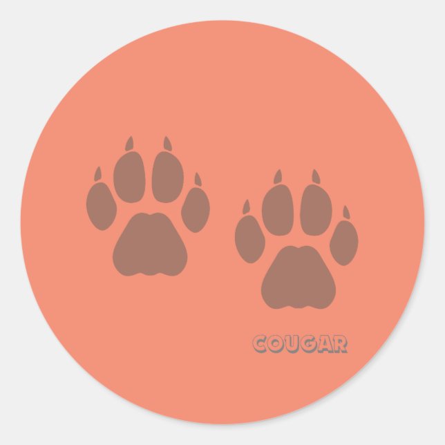 Adesivo Redondo sticker custom cougar (Frente)