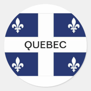 Adesivo Redondo Sticker da Província de Quebec