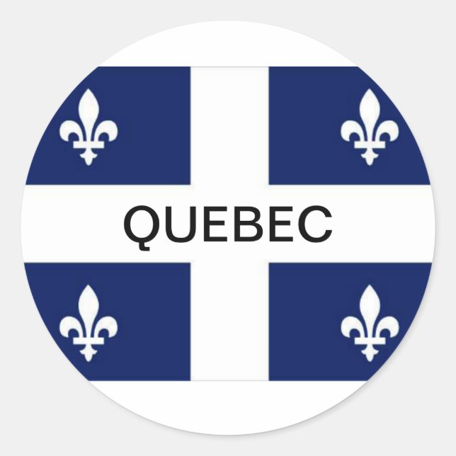 Adesivo Redondo Sticker da Província de Quebec (Frente)