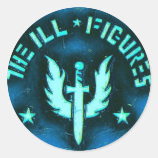 Adesivo Redondo Sticker Dagger