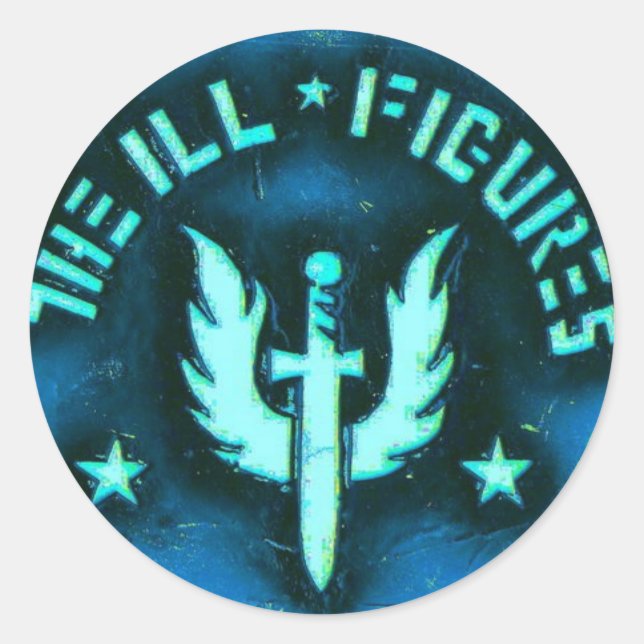 Adesivo Redondo Sticker Dagger (Frente)