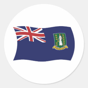 Adesivo Redondo Sticker das Ilhas Virgens Britânicas