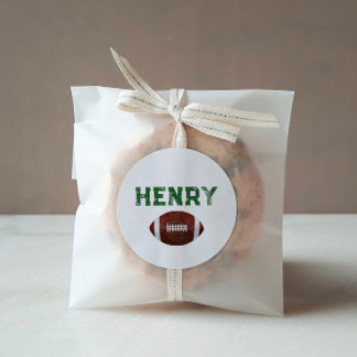 Adesivo Redondo Sticker de Aniversário de Futebol