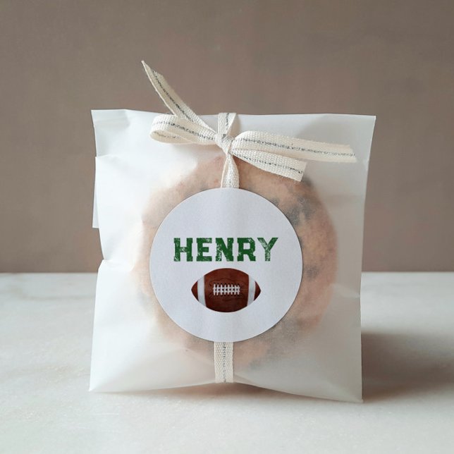 Adesivo Redondo Sticker de Aniversário de Futebol (Criador carregado)