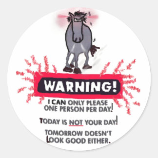 Adesivo Redondo Sticker de Dia Incorreto