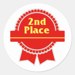 Adesivo Redondo Sticker de Segundo Lugar