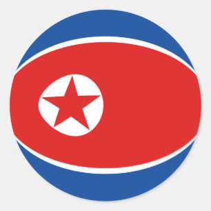 Adesivo Redondo Sticker de Sinalizador de Pesca da Coreia do Norte
