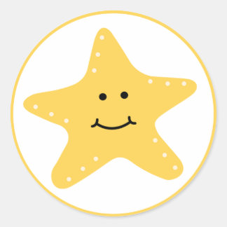 Adesivo Redondo Sticker de Starfish