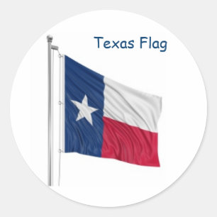Adesivo Redondo Sticker Design do Estado do Texas