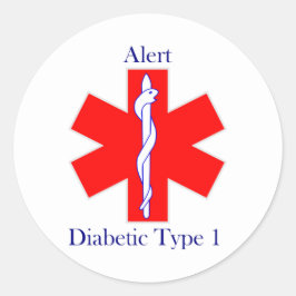 Adesivo Redondo Sticker Diabeto Tipo 1