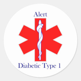Adesivo Redondo Sticker Diabeto Tipo 1
