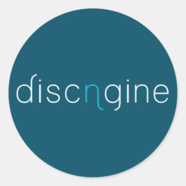 Adesivo Redondo Sticker Discngine Blue