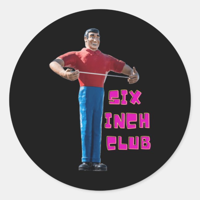 Adesivo Redondo Sticker do Clube de Seis polegadas (Frente)