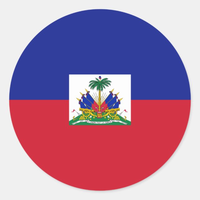 Adesivo Redondo Sticker do Haiti (Frente)