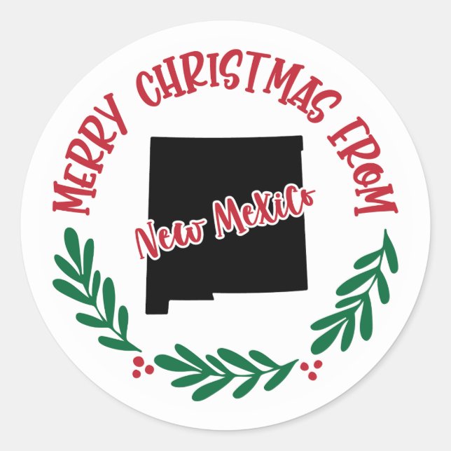 Adesivo Redondo Sticker do Novo México (Frente)
